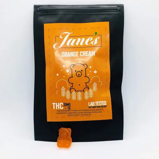Jane's THC Weed gummies 10mg - Orange Cream